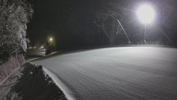 Prostřední část sjezdovky a snowpark