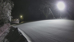 Prostřední část sjezdovky a snowpark