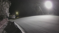 Prostřední část sjezdovky a snowpark