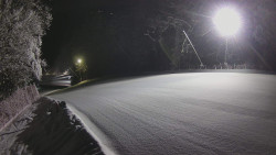 Prostřední část sjezdovky a snowpark