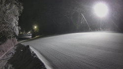Prostřední část sjezdovky a snowpark