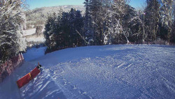 Prostřední část sjezdovky a snowpark