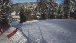 Prostřední část sjezdovky a snowpark