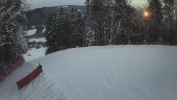 Prostřední část sjezdovky a snowpark