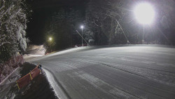 Prostřední část sjezdovky a snowpark