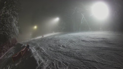 Prostřední část sjezdovky a snowpark