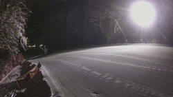 Prostřední část sjezdovky a snowpark