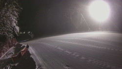 Prostřední část sjezdovky a snowpark