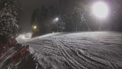 Prostřední část sjezdovky a snowpark