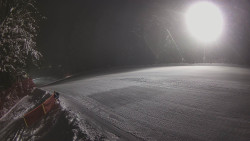 Prostřední část sjezdovky a snowpark