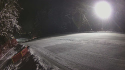 Prostřední část sjezdovky a snowpark