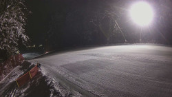 Prostřední část sjezdovky a snowpark