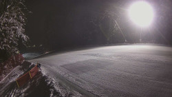 Prostřední část sjezdovky a snowpark