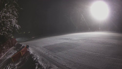 Prostřední část sjezdovky a snowpark