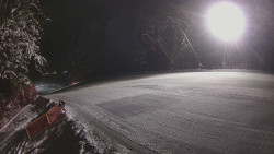 Prostřední část sjezdovky a snowpark