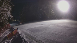 Prostřední část sjezdovky a snowpark