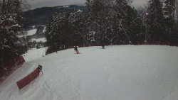 Prostřední část sjezdovky a snowpark