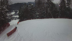 Prostřední část sjezdovky a snowpark