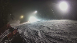 Prostřední část sjezdovky a snowpark