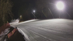 Prostřední část sjezdovky a snowpark