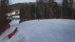Prostřední část sjezdovky a snowpark