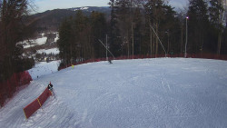 Prostřední část sjezdovky a snowpark