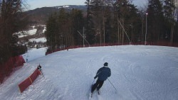 Prostřední část sjezdovky a snowpark