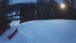 Prostřední část sjezdovky a snowpark