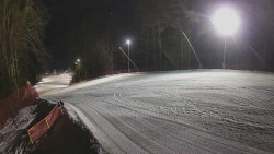 Prostřední část sjezdovky a snowpark