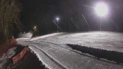 Prostřední část sjezdovky a snowpark