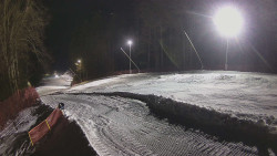 Prostřední část sjezdovky a snowpark