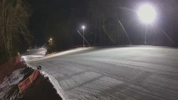Prostřední část sjezdovky a snowpark