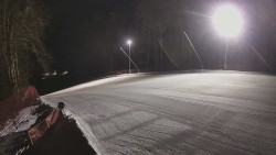Prostřední část sjezdovky a snowpark