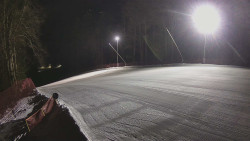 Prostřední část sjezdovky a snowpark