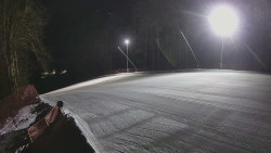 Prostřední část sjezdovky a snowpark