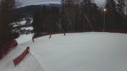 Prostřední část sjezdovky a snowpark