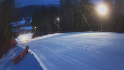 Prostřední část sjezdovky a snowpark