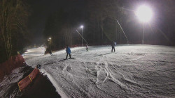 Prostřední část sjezdovky a snowpark