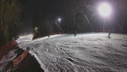 Prostřední část sjezdovky a snowpark