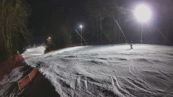 Prostřední část sjezdovky a snowpark