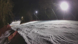 Prostřední část sjezdovky a snowpark