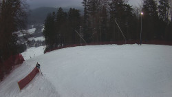 Prostřední část sjezdovky a snowpark