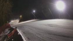 Prostřední část sjezdovky a snowpark