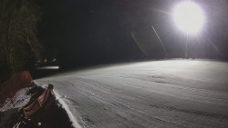 Prostřední část sjezdovky a snowpark