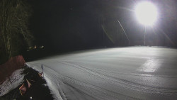 Prostřední část sjezdovky a snowpark