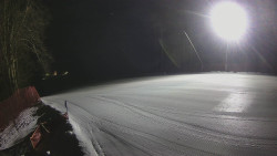 Prostřední část sjezdovky a snowpark