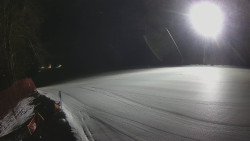 Prostřední část sjezdovky a snowpark