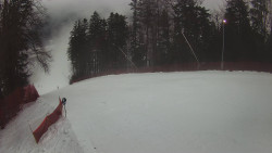 Prostřední část sjezdovky a snowpark