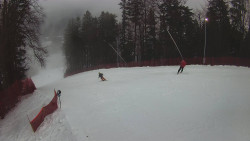 Prostřední část sjezdovky a snowpark