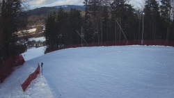 Prostřední část sjezdovky a snowpark